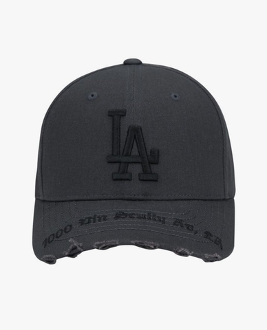 Phụ Kiện Chính Hãng - Mũ Lưỡi Trai MLB Logo LA 1000 Gothic 'Grey' - 32CPKP941-2