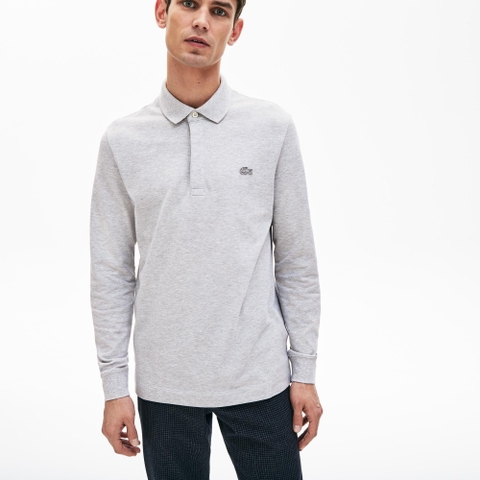 Áo Polo Chính Hãng - Lacoste Long Sleeve Paris Polo ‘Grey’ - PH-2481