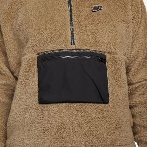 Áo Hoodie Chính Hãng  - Nike Club Winter half-zip fleece jacket 'Brown' - DQ4880-258