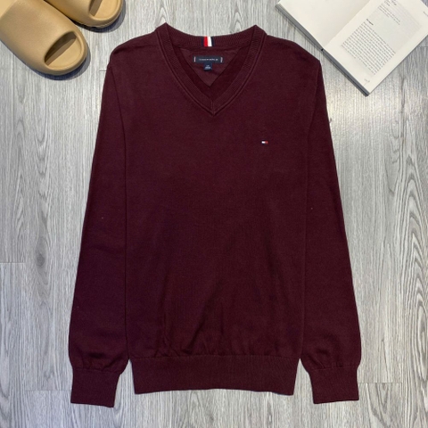 Áo Sweater Chính Hãng - Tommy Hilfiger V-neck Regular Fit 