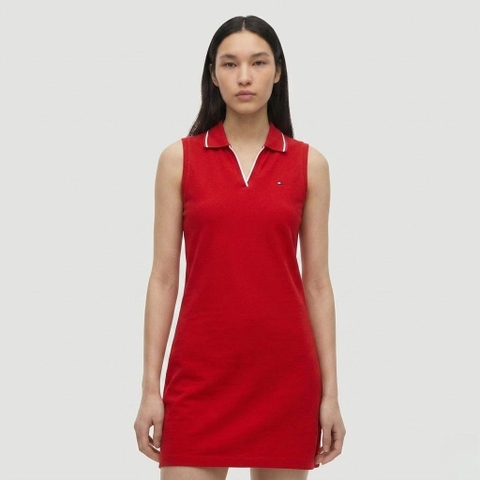 Váy Nữ Chính Hãng - Vintage Tommy Hilfiger Polo Dress Women’s Red -A4BA1KA2-sca