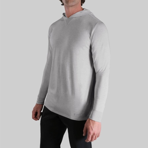 Áo Hoodie Chính Hãng - 2UNDR Luxury Long Sleeve Hooded Tee “Grey” - 2UNDR-GREY