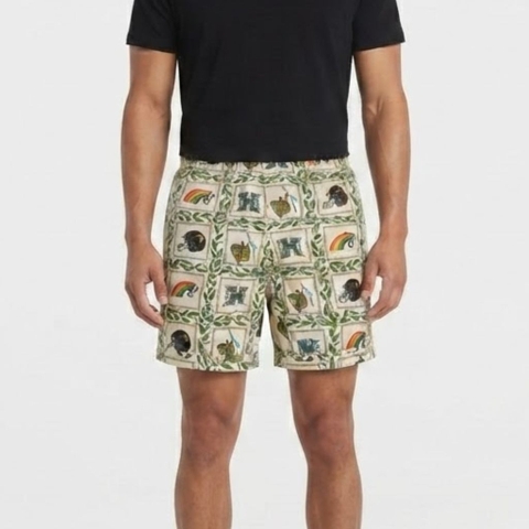 Quần Shorts Chính Hãng - SPECLO Men's Drawstring Waist All-Over Beach Shorts -  SPL0907-001