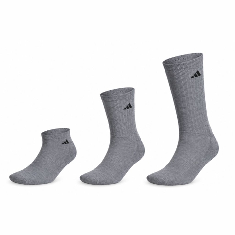 Phụ Kiện Chính Hãng - Tất Adidas Athletic Cushioned Crew Socks 6 Pairs / 6 đôi '' Grey '' - BH9424