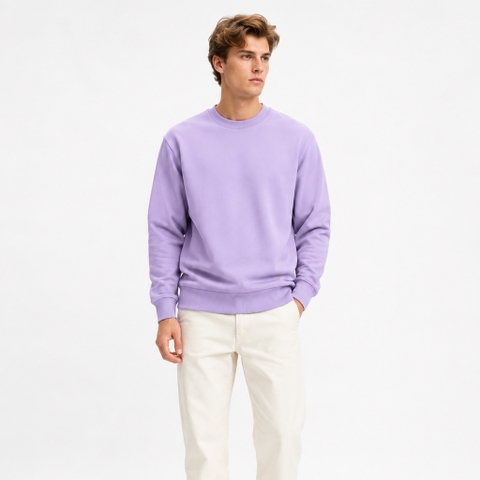 Áo Sweater Chính Hãng - Uniqlo Relaxed Fit Crew Neck Pullover Sweatshirt 