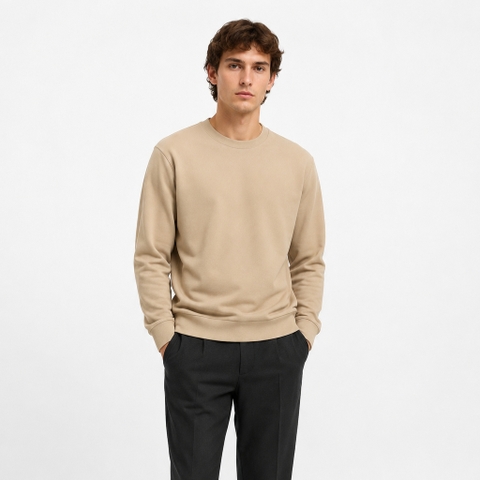 Áo Sweater Chính Hãng - Uniqlo Relaxed Fit Crew Neck Pullover Sweatshirt 