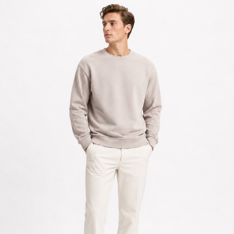 Áo Sweater Chính Hãng - Uniqlo Relaxed Fit Crew Neck Pullover Sweatshirt 