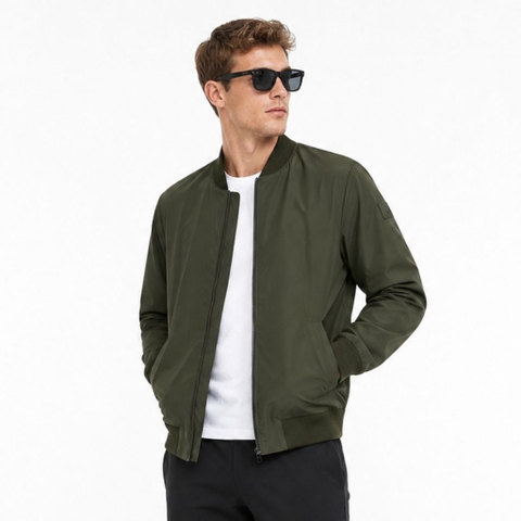 Áo Khoác Chính Hãng - Calvin Klein Men's Lightweight Bomber Jacket ‘Olive’ - C24037AZ