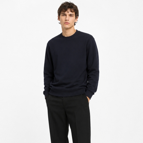 Áo Sweater Chính Hãng - Uniqlo Relaxed Fit Crew Neck Pullover Sweatshirt 