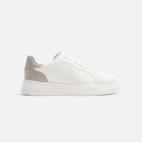 Giày Casual Chính Hãng - Giày sneaker Zara chính hãng Beige White Platform - 2248-620-102