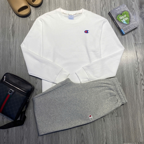 Quần Dài Chính Hãng - Quần Nỉ Bông Champion 'Xám Tiêu' - GF07-030