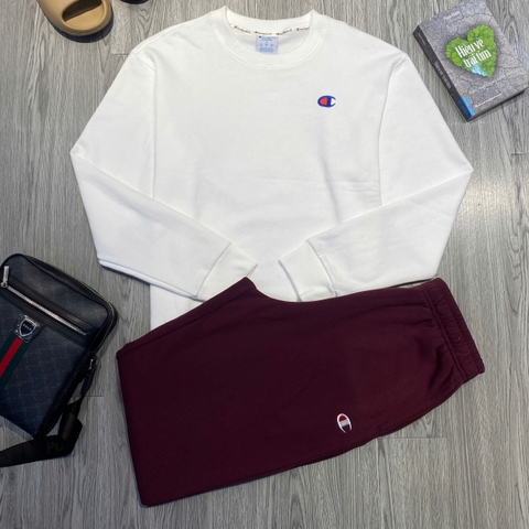 Quần Dài Chính Hãng - Quần Nỉ Bông Champion 'Plum Red' - GF07-814