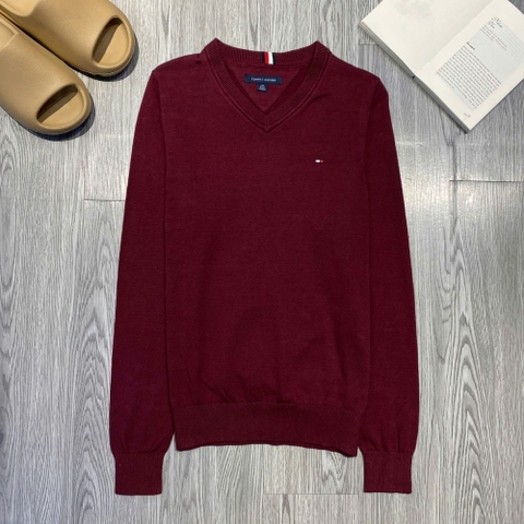 Áo Sweater Chính Hãng - Tommy Hilfiger V-neck Regular Fit 