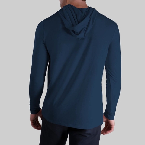 Áo Hoodie Chính Hãng - 2UNDR Luxury Long Sleeve Hooded Tee “Pacific Navy” - 2UNDR-PNAVY