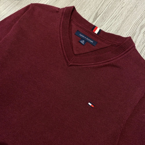 Áo Sweater Chính Hãng - Tommy Hilfiger V-neck Regular Fit 