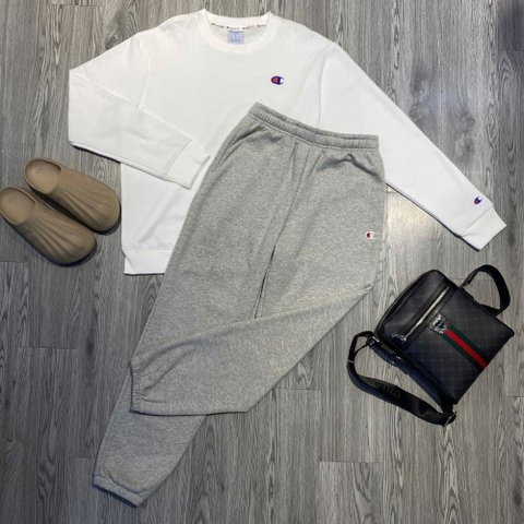 Quần Dài Chính Hãng - Quần Nỉ Bông Champion 'Xám Tiêu' - GF07-030