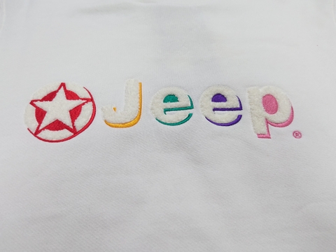 Áo thu đông nỉ unisex cao cấp Jeep Trắng - JEEP-100