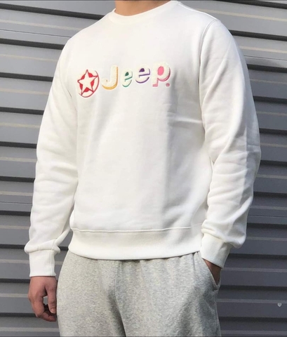 ÁO SWEATSHIRTS CHÍNH HÃNG - Sweatshirts Jeep White - JEEP-100