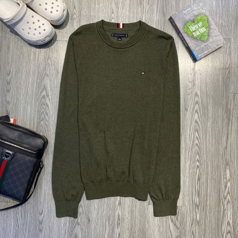 Áo Sweater Chính Hãng - Áo Len Tommy Hilfiger 'Dark Green' - 78J8222-14