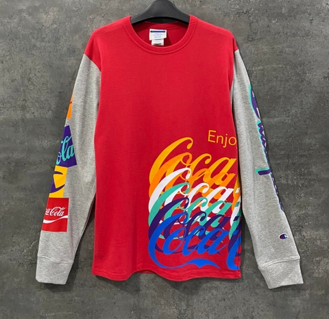 ÁO SWEATSHIRTS CHÍNH HÃNG - Champion x Coca-cola Logo Sleeved T-Shirt - FL4256