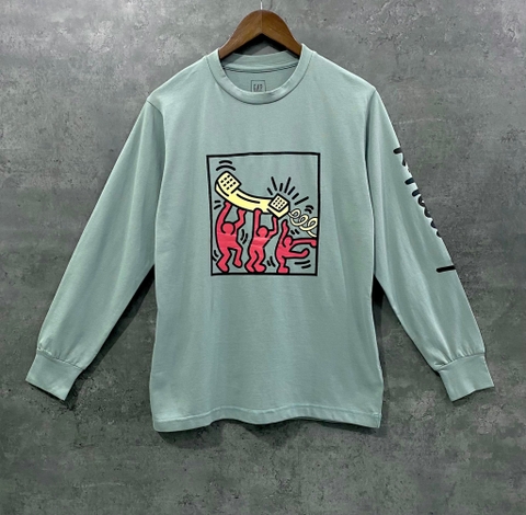 Áo Sweatshirts Chính Hãng - GAP Men's Keith Haring Graphic - 'Mint' - AGAP-400