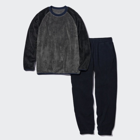 Bộ Thể Thao Chính Hãng - Uniqlo Colorblock Long Sleeve Set '' Black/Grey '' - UNI460268