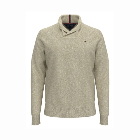 Áo Sweater Chính Hãng - Tommy Hilfiger Men's Duvall Shawl Pullover Sweater Denim Heather 