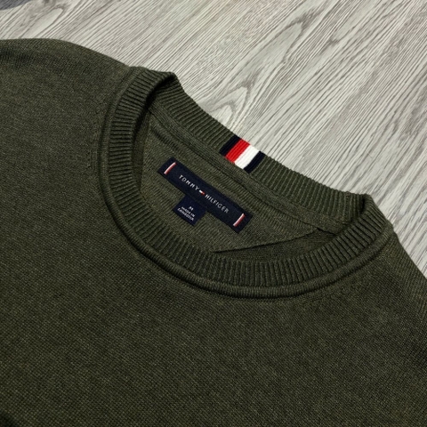 Áo Sweater Chính Hãng - Áo Len Tommy Hilfiger 'Dark Green' - 78J8222-14