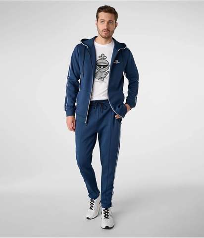 ÁO KHOÁC CHÍNH HÃNG - Karl Lagerfeld Paris Hooded Track Jacket - LM2K3900-BLUE