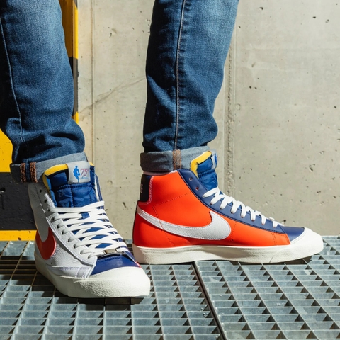 GIÀY CASUAL CHÍNH HÃNG- Nike NBA Blazer MID77 EMB 75th Anniversary Knicks Inspired - DD8025-100