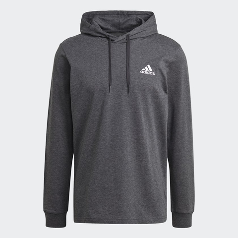 ÁO HOODIE CHÍNH HÃNG - Adidas Men's Essentials Small Logo Pullover Hoodie - 'Grey' GV0248