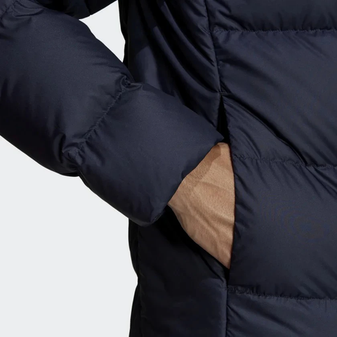 ÁO KHOÁC CHÍNH HÃNG - ADIDAS ESSENTIALS MIDWEIGHT DOWN HOODED JACKET NAVY - GT9133