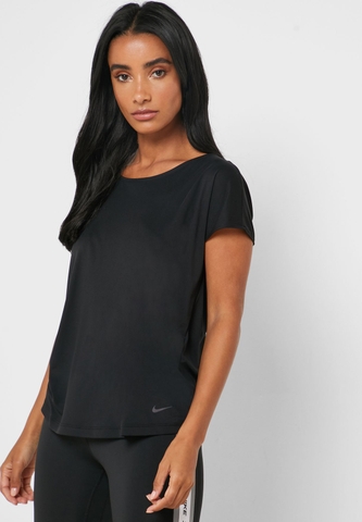 Áo Hè Nữ - Nike Pro Dri-Fit Elastika Short-Sleeve Women 'Black' - CJ4082-010