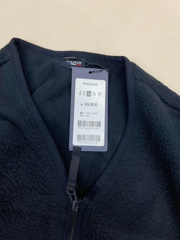 ÁO CARDIGAN - LÔNG CỪU POLHAM BLACK-NAVY - PHA1TC3200.B