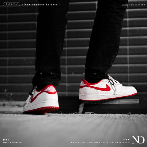 GIÀY CASUAL CHÍNH HÃNG - Nike Air Jordan 1 Low OG White/University Red - CZ0790-161