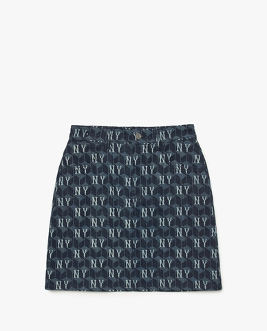 Chân Váy Nữ Chính Hãng - MLB NY DENIM MONOGRAM WOMEN - 3FDSM0734-50NYD