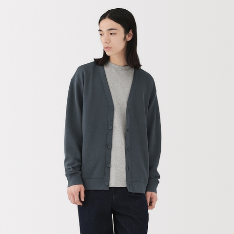 Áo Nam Chính hãng - Muji M's Double Knitted V neck 