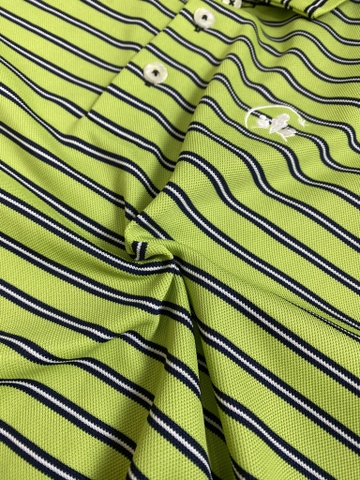 Áo Polo Chính Hãng - Nike Club Moon Star Kẻ Xanh Cốm  - CMS-03