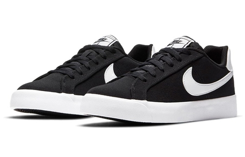 Giày Casual Chính Hãng - Nike Court Royale AC Canvas 'Black White' - CD5405-001