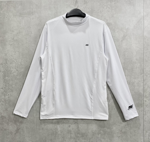 Áo Sweater Chính Hãng - Áo Training Nam/Nữ Skechers Thun Thể Thao 'White' - ATN-04