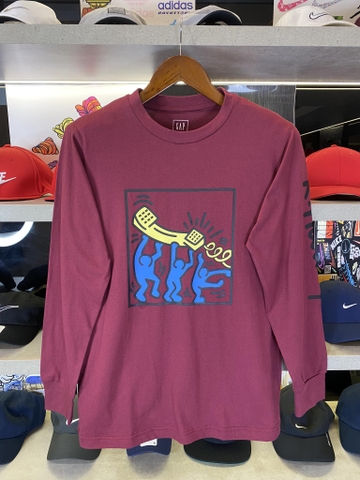 Áo Sweatshirts Chính Hãng - GAP Men's Keith Haring Graphic 'Dark Red' - AGAP-044