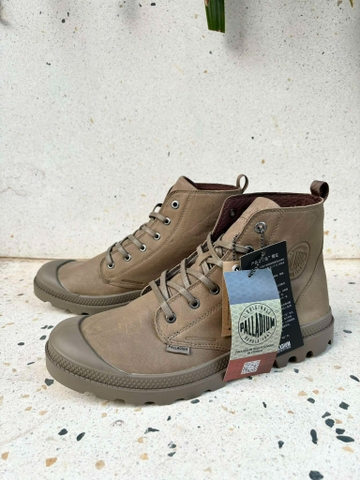 Giày Casual Chính Hãng - Palladium Leather Unisex Boots 'Olive' - 92352-211