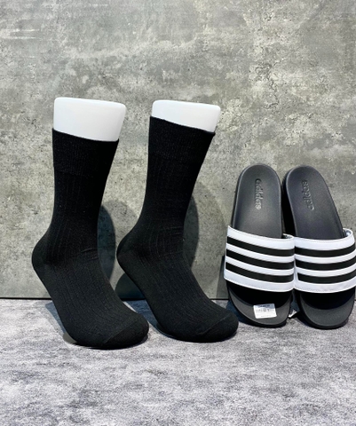 Phụ Kiện Chính Hãng - Tất Uniqlo Heattech Color Block Socks 'Black' (5 đôi/pack ) - TUQ-014