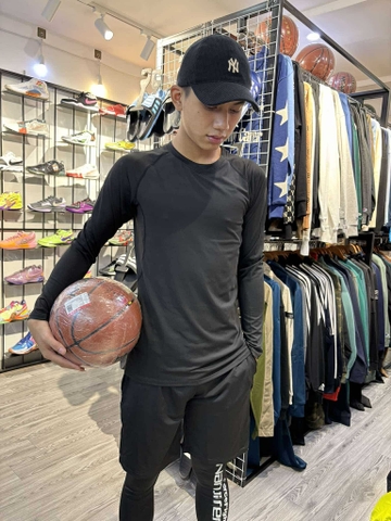 Bộ Thể Thao Chính Hãng - NANJIREN Pro Combat Training 3 Món (Set 4) Full Black - NAN04