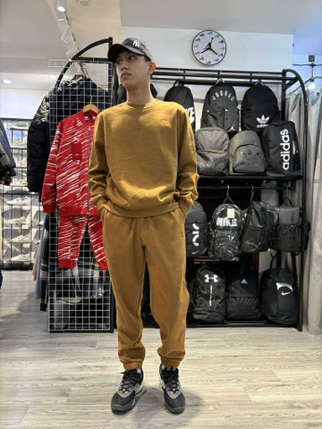 Bộ Thể Thao Chính Hãng - Bộ Nỉ Lót Bông  Champion Sweater '' Brown'' - CB003