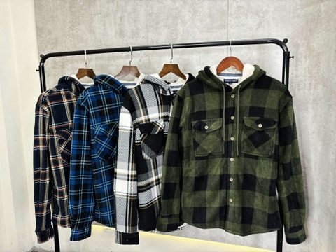 Áo Khoác Chính Hãng - Áo Khoác Đóng Cúc Nỉ Lông Cừu KOHL'S Trinity Coast Hooded 'Nâu/Navy' - DKOL243150-BRO