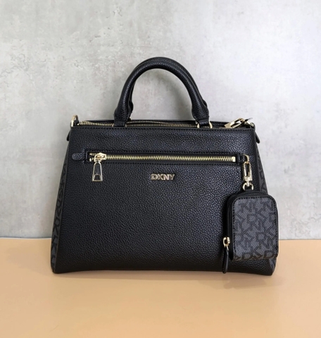 Phụ Kiện Chính Hãng - Túi Nữ DKNY Logo-Lettering Leaather Tote Bag - R42DYF21