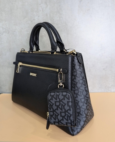 Phụ Kiện Chính Hãng - Túi Nữ DKNY Logo-Lettering Leaather Tote Bag - R42DYF21