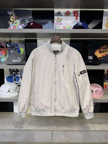 Áo Khoác Chính Hãng - Khoác Gió Bomber National Geographic 'Beige' - BNK-547