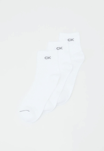 Phụ Kiện Chính Hãng - Tất Calvin Klein Underwear MEN SHORT SOCK  'White'  ( 5đôi/pack) - CK100-WH